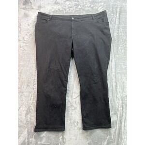 Lee Plus Jeans Women Sz 30W Med Black Regular Fit Straight Leg Mid Rise Stretch